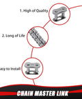 428 Motorcycle Chain With 132 Links And Chain Breaker For TTR125 TTR225 showing master link detail and quality features