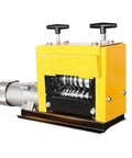 Heavy Duty Fully Automatic Electric Wire Stripper with yellow alloy housing and motor, designed for fast cable peeling and reliable metal stripping.