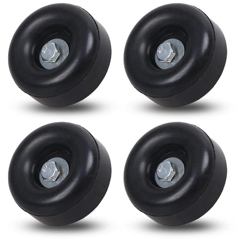 Heavy Duty Rubber Anti Vibration Foot Pads 1 Inch High 2.5 Inch Diameter 4 Pack For Trailer Bumpers Generators Pressure Washers