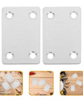 Beefy Stainless Steel Flat Corner Brackets Set, 30 Pieces Mending Plates With 19mm And 42mm Hole Spacing, Heavy Duty Mounting Plates For Furniture, Easy Install, Stable And Secure Fastening, Silver