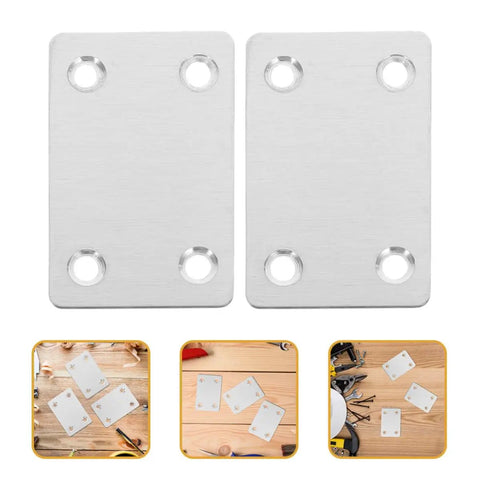 Flat Corner Brackets Set For Furniture And Shelves, Stainless Steel Mending Plates, Built To Last Heavy Duty Shelf Support, 30 Pack, Silver