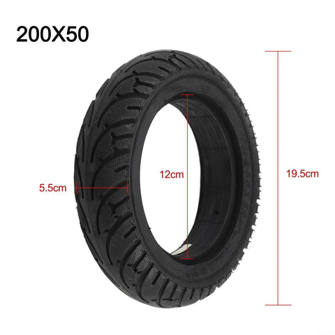 200x60 Solid Tire For Electric Scooter And E Skateboard Puncture Resistant Maintenance Free Rubber Wheel With High Traction Non Flat Design