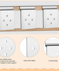 10 Pack Slatwall Metal Plate Mount Backplates For Slatwall Compatible Displays showing backplates with pre-drilled holes