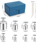 Calibration Weight Kit 1000g Eight Pieces OIML Class M1 High Precision For Digital Scales And Lab Scales With Tweezers