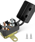 Beefy 40 Amp Auto Reset DC 12V To 24V Circuit Breaker With 10 By 32 Stud Terminals Metal Fuse Housing Pre Trimmed Cover