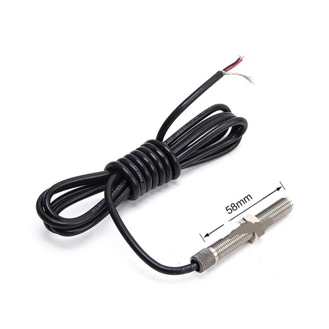Heavy Duty Magnetic Pickup Speed Sensor For Industrial Machinery Three Eighths By Twenty Four UNF Thread Engine MPU Replacement With Low Vibration And Low Interference Fits Diesel Engines Generators Power Units, 58mm lead