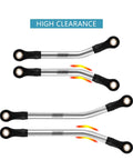 Beefy High Clearance Stainless Steel Link Set for TRX4M 1/18 RC Crawler, four curved links with joints, anti-friction design.