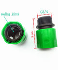 100 Pack 3/4 Inch Garden Drip Irrigation Quick Connect Fittings And Adapters, Male Quick Connects, 16mm Seal Hose Fittings, Hose Splitter Irrigation Fittings For Home Yard Plant Watering, green plastic G3/4 fitting with 16mm seal