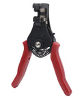 Heavy Duty Adjustable Wire Stripper Tool With Comfortable Grip Designed For Electricians And DIY Enthusiasts To Slice Cable Safely and Make Your Home Projects A Breeze Without Ruining The Wires, showcasing red rubber grips and a precision cutting mechanism.