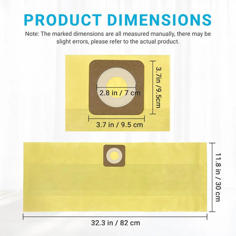 Product dimensions of Five Pack Fine Dust Filter Bags For 6 To 9 Gallon Shop Vacuums Replacement Bags For 17584 And 17590 Series CMXZVBE39970