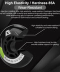 Cross-section of 8 Pack Inline Skate Wheels Set 72mm 76mm 80mm With ABEC9 Bearings And 85A PU Durometer for durability.