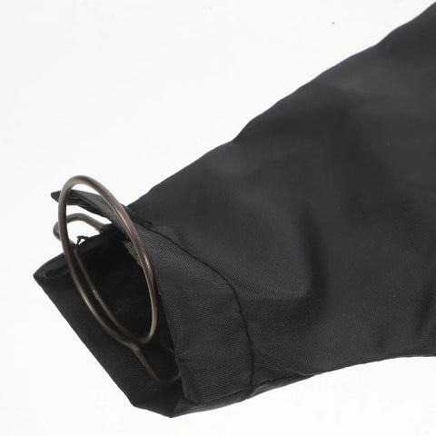 Close-up of Miter Saw Dust Collection Bag For Circular Saw And Marble Cutter Port, 11.4 X 6.2 Inch Fit, showing metal frame.