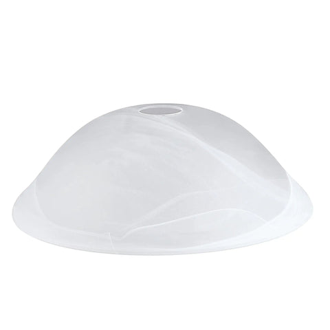 Alabaster Glass Lamp Shade Replacement for Medium Base Sockets, 11.5 Inch Diameter, 4 Inch Height, dome shape with center hole