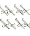 Heavy Duty Clevis Pin With R Clip 1/4 Inch By 2 1/2 Inch 8 Pack For Home Farm Automotive DIY And Industrial Projects