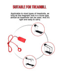 Magnetic Safety Switch For Treadmills Universal Magnetic Lock Emergency Stop Clip device shown with treadmills