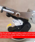 Adjustable Speed Mini Telescopic Linear Actuator with 3V to 24V power showing aluminum suction cup support enhanced by folded paper cushion.
