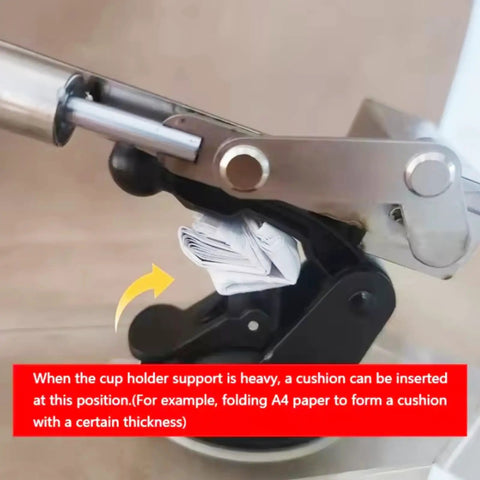 Heavy Duty Telescopic Linear Actuator 3V To 24V Voltage No Sweat RPM Control 39Mm Stroke showing adjustable cup holder support.