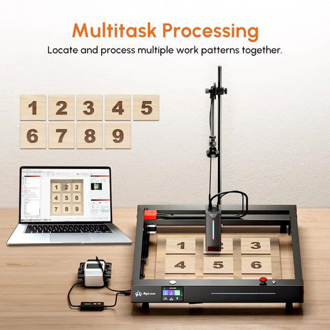 5MP HD Laser Engraver Camera For LightBurn, Real Time Preview And Precise Positioning with laptop showing interface