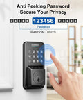 Close-up of Super Slick Smart Door Lock With App Control featuring digital keypad, remote access, and stylish design.