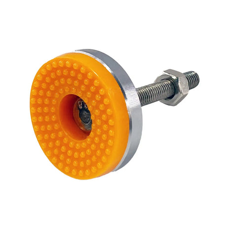 Set Of 4 M10 Thread Leveling Feet Adjustable Leg Levelers For Furniture Machines Cabinets And Equipment, orange rubber pad