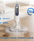 Kick Mess And Daily Grime To The Curb With This Dependable 11-In-1 Chemical Free Steam Mop, Smoothly Swap Upright Floor Washing For Agile Handheld Detailing On The Fly, steaming over stains on hardwood floor.