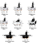Diagram of SPDT Micro Slide Switch Kit 1P2T 3 Pin Mini Toggle Switches For DIY Panel Mounting 2 Position On Off 80 Pcs with dimensions.
