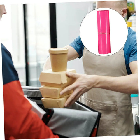 Pink Thickened Waterproof Packaging Bags 17x30cm 100 Pack Tear Resistant Self Seal Poly Mailers in use