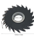 Gear Cutter Disc Set for Metalworking, Pro Grade HSS Milling Cutters with 32mm Inner Bore, 125x10mm Gear Profile, High Speed Steel