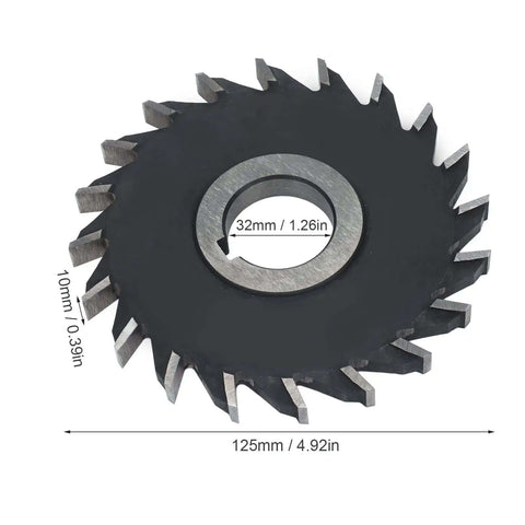 Gear Cutter Disc Set for Metalworking, Pro Grade HSS Milling Cutters with 32mm Inner Bore, 125x10mm Gear Profile, High Speed Steel