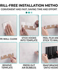 Installation steps for Three Chamber Shower Dispenser Set With No Drill Wall Mount Self Adhesive For Renters, Refillable Bottles.