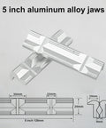 Heavy Duty Steel Machinist Vise Featuring V Shape Aluminum Alloy Jaws For Secure Pipe Clamping And CNC Milling Tasks 5 inch aluminum jaws