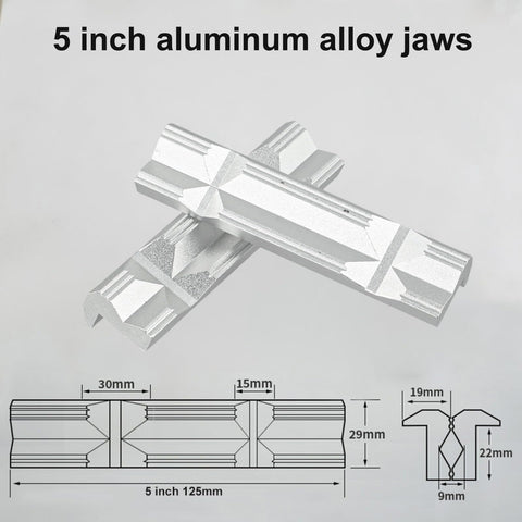 Heavy Duty Steel Machinist Vise Featuring V Shape Aluminum Alloy Jaws For Secure Pipe Clamping And CNC Milling Tasks 5 inch aluminum jaws