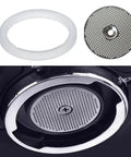Pro Grade Espresso Coffee Machine Brew Head Seal Ring And Shower Screen Kit With 304 Stainless Steel Mesh And Silicone Gasket For 3601 3605 3200 Series Espresso Machines, close-up installed