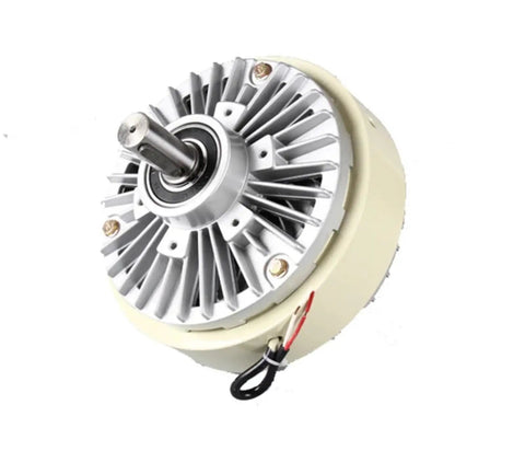 Beefy 24V Magnetic Powder Clutch With Single Axis Brake And Tension Controller, 2.5kg Load Capacity, visible metal gears close-up