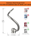 Dough Hook Replacement For 5 Quart And 6 Quart Bowl Lift Stand Mixers Made Of Stainless Steel