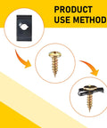 170 Piece Car Screw And U Clip Kit Durable Metal Fasteners use steps with screw and U clip components