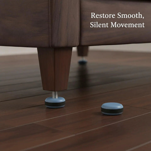 Threaded Screw In PTFE Floor Protectors For Hardwood And Tile Blue Replacement Sliders for chair leg on wood floor