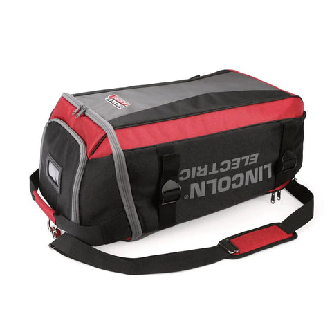 Side view of 2-in-1 Welder Gear Duffle Pack, PAPR Ready, Built Tough With 1680 Denier Fabric, 10,000 Cu In Storage, Rugged Welders Tote