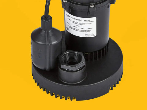 Heavy Duty Submersible Sump Pump 0.33 HP With Split Capacitor Motor, Thermoplastic Body, Tethered Float Switch, Top Suction Debris Strainer
