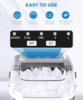 Countertop Ice Maker With Handle Portable Self Cleaning Ice Machine 26 Lbs Per Day 8 Cubes Ready In About 6 Minutes Grey