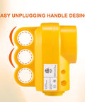 Side view of NEMA 6-50R Receptacle 50 Amp 3-Prong 250V Welder Replacement Plug, featuring easy unplugging handle design.
