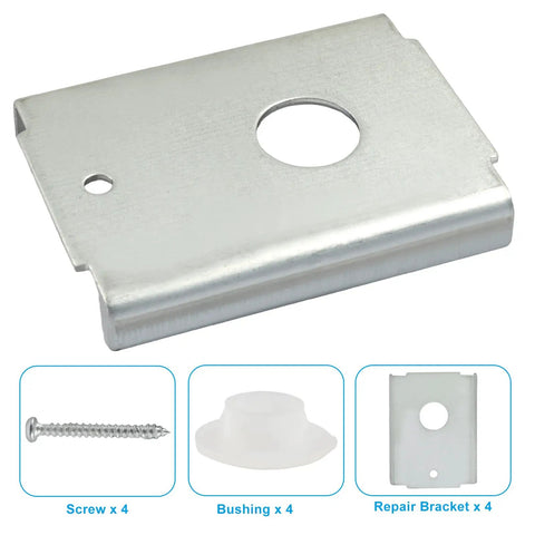 4 Pack Bi Fold Door Repair Brackets For DIY Fixes Silver Carbon Steel N7192 Durable Closet Door Hardware Set For Multiple Repairs