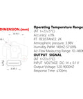 Mass Air Flow Sensor MAF Meter dimensions and specifications for GM Rides like Chevrolet Malibu 1.5L 2016 2020