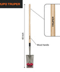 Turned Steps Garden Spade With 48 Inch Hardwood Handle And 14 Gauge Blade for deep digs, trenches, transplanting, precision digging.