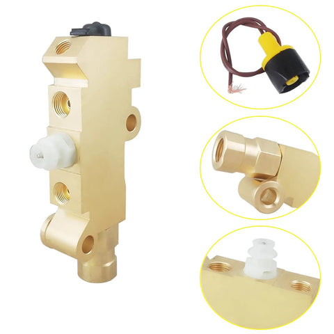 Heavy Duty Brass Brake Proportioning Valve Delivers Slick Stopping Power For Front Disc And Rear Drum Brakes, detailed view.