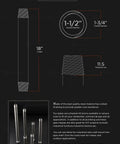 Specifications diagram of 18 Inch Black Steel Pipe One And One Half Inch Nominal Diameter Pre Cut Schedule 40 Black Coated Tube