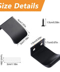 Six Pack Slick Finger Edge Pulls Self Stick Instant Cabinet Drawer Pull Concealed Handles Black 30x40x17mm size details
