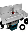 2 in 1 Router Table Insert Plate for Woodworking Bench Top, Flip Board Design, Great For Large Routing And Trimming Machines, 240 x 200 mm Plate With 85 x 85 mm And 70 x 60 mm Holes, Plus Precise Scale installed with router