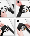 Installing Two Pack Black Beam Strap Pedal Straps For Fixed Gear Bikes And Cleats on bicycle pedal