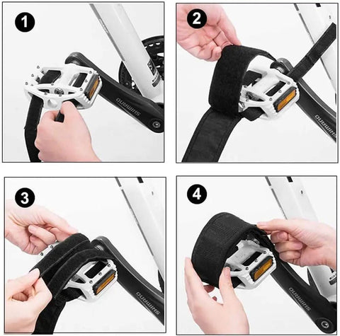 Installing Two Pack Black Beam Strap Pedal Straps For Fixed Gear Bikes And Cleats on bicycle pedal